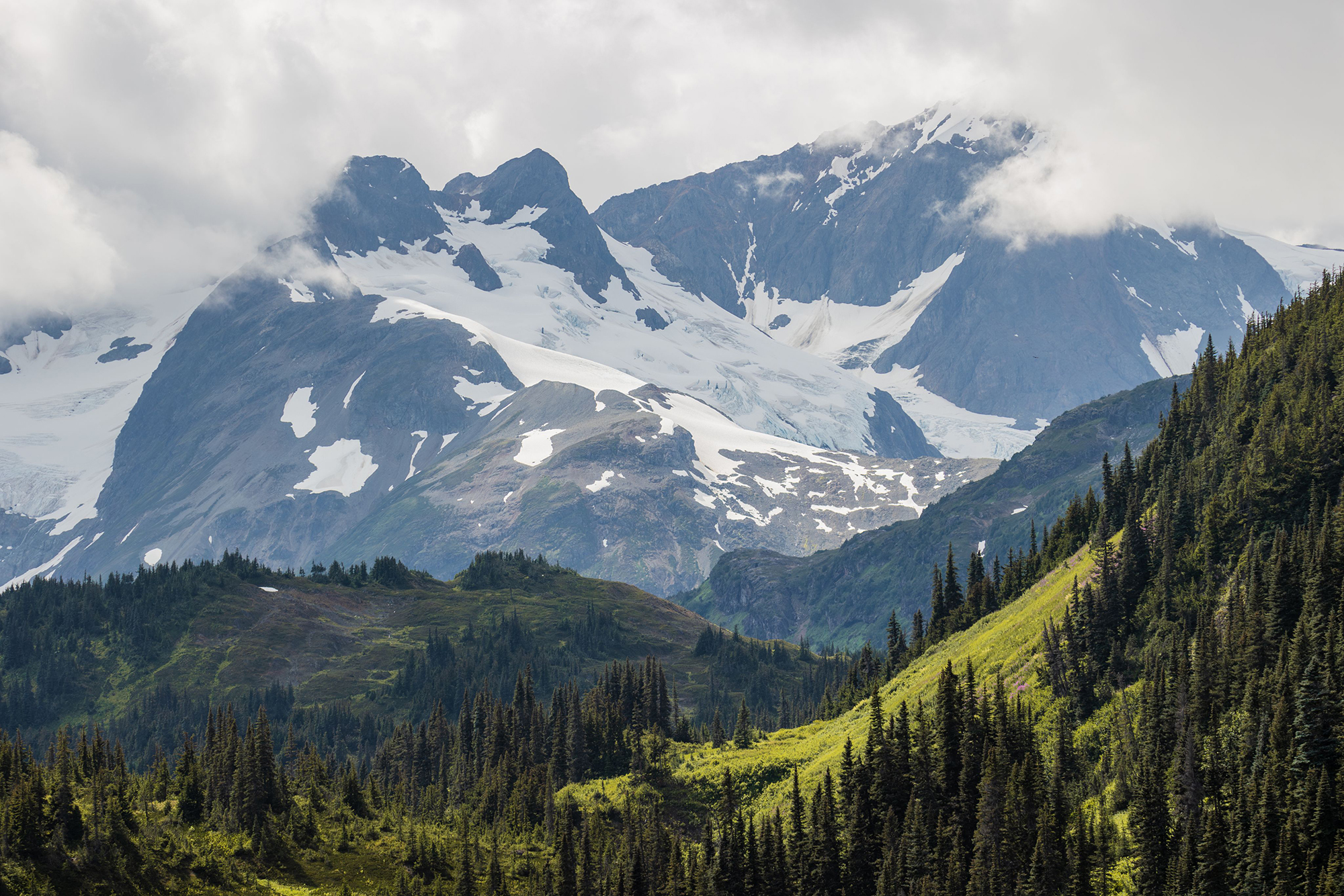 Valley With Mountains In The Background