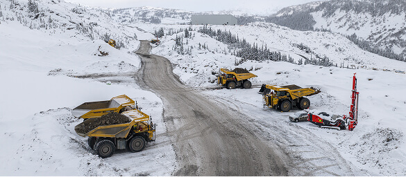 Heavy Construction Vehicles Snow
